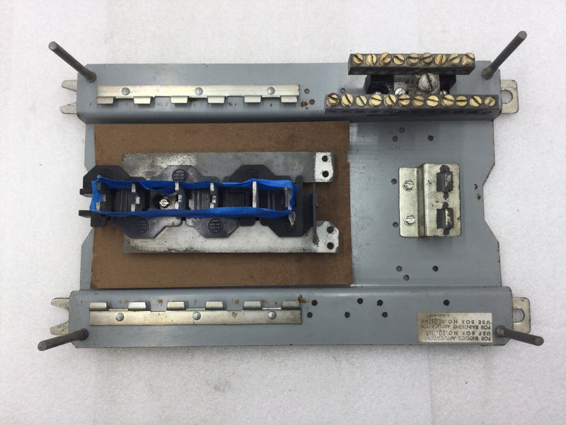 ITE EQ12MB/WEQ12MB 6 Space/12 Circuit 125 Amp 120/240V Panel Guts Only 8" X 12"