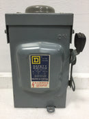 Square D D221NRB 30 Amp 2 Pole 120/240V Fusible General Duty Safety Switch