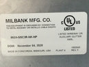 Milbank 624-GSC3R-NK-NP 6x24X6 Screw Cover Wireway Type 3R UL Listed Steel No Knockouts ANSI 61 Gray Quad D Knockout For Lock