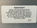 Milbank 624-GSC3R-NK-NP 6x24X6 Screw Cover Wireway Type 3R UL Listed Steel No Knockouts ANSI 61 Gray Quad D Knockout For Lock