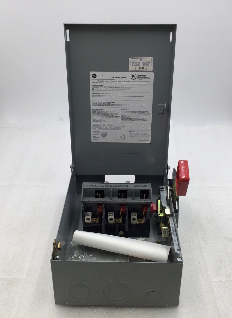 GE/General Electric THN3361R 30 Amp 3-Pole 600V Safety Switch