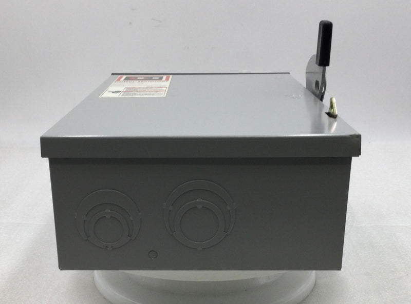 Cutler-Hammer DG222NRB 60 Amp 2-Pole 120V/240V Safety Switch
