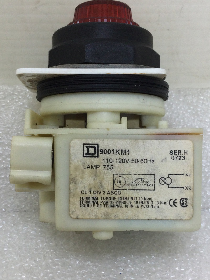 Square D 9001KM1 Ser H 110-120V 50-60 Hz Lamp 755
