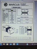 Marcus Transformer MC3KN Single Phase Closed, 480V in/ 120V out, 3000VA 60 Hz