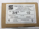 Spiraduct, INC 830-021P 3/4" One Piece Straight Push on Non-Metallic Liquid Tight Connector - FNCB Only - Package of 50