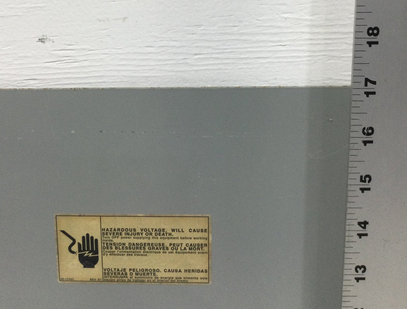 16 Space 120/240V Dead Front Only 16 5/8" x 13 7/8"