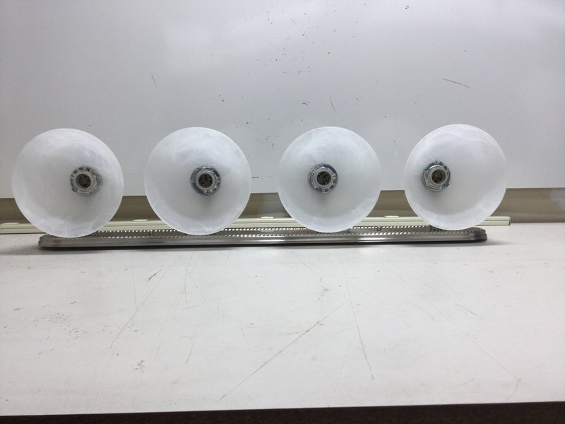 Progress Lighting P3269-09 Brushed Nickel Bathroom Vanity Light 4 Lamp Fixture 100 Watt Max Lamps