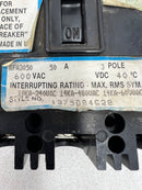 Westinghouse RFA3050 Circuit Breaker 600v 50 Amp 3 Pole
