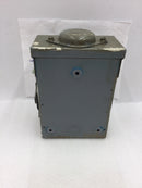 Square D D321NRB Outdoor 30 Amp 240 VAC 3 Pole Fusible Safety Switch Nema 3R Enclosure 6.5" X 9"