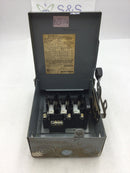 Square D D321NRB Outdoor 30 Amp 240 VAC 3 Pole Fusible Safety Switch Nema 3R Enclosure 6.5" X 9"