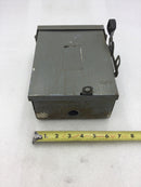 Square D D321NRB Outdoor 30 Amp 240 VAC 3 Pole Fusible Safety Switch Nema 3R Enclosure 6.5" X 9"