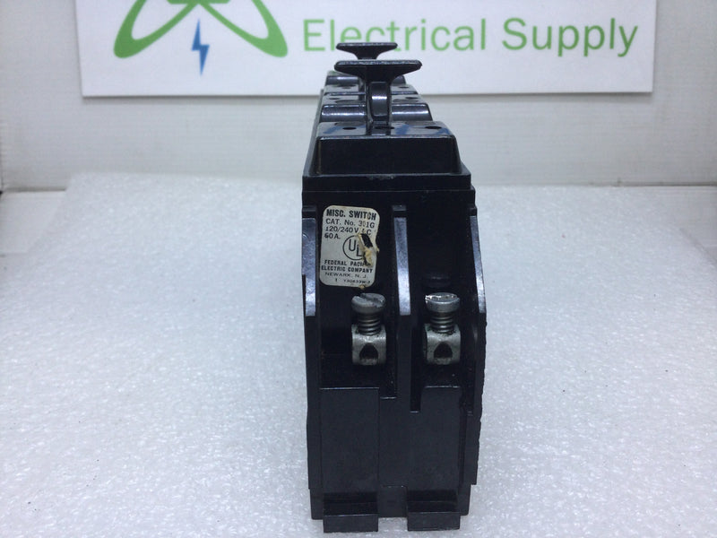 Federal Pacific FPE 301G Fuse Block and Fuse Pullouts - Fuse holder 60 Amp 120/240V