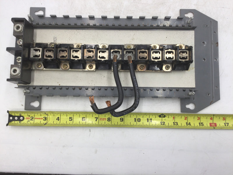 FPE 12 Space Panel Guts w/Jumper Cables and Mounting Lugs 9" x 17"