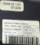 Generac 005250 20Kw 166.7 Amp 1 Phase Overhead Valve Cover 7" x 8 1/2"