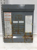 Square D QO112L125 125 Amp 12 Space 120/240V Dead Front w/Main 17 3/8" x 14"