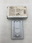 Leviton 4926 Vertical Mount Duplex Receptacle Cover for Wet Locations in Gray