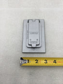 Leviton 4926 Vertical Mount Duplex Receptacle Cover for Wet Locations in Gray