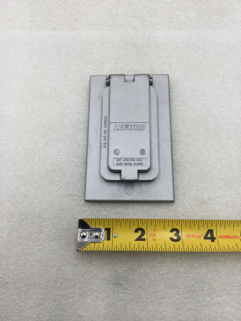 Leviton 4926 Vertical Mount Duplex Receptacle Cover for Wet Locations in Gray