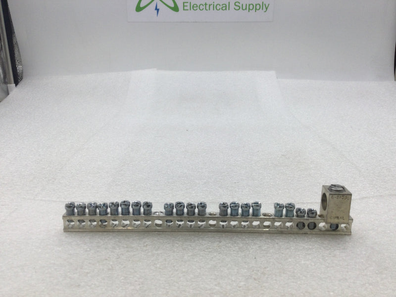 Cutler-Hammer BR4242B225 20 and 23 Position Ground Bar Kits w/One CU9AL Lug