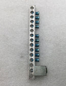 Cutler-Hammer BR1624L125G 15 Position 4-14 AWG Grounding Bar 5 3/8" x 1 1/4"