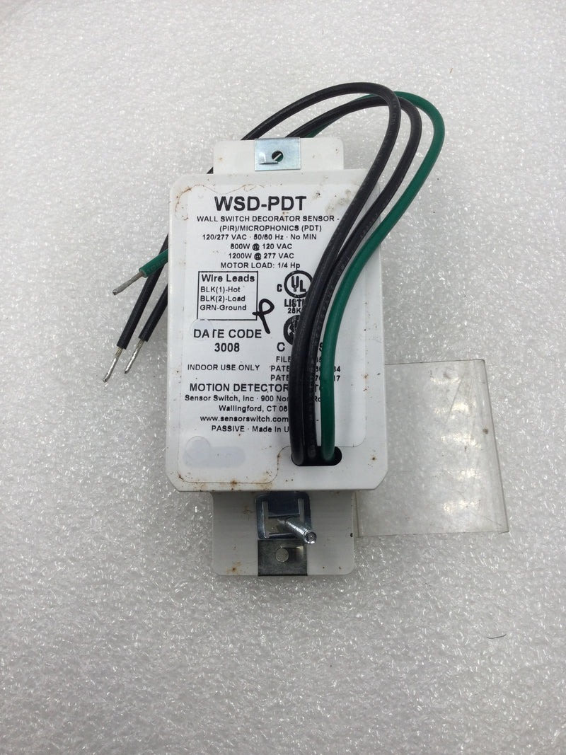 Sensor Switch WSD-PDT-W Wall Switch Occupancy Sensor PIR 120/277 VAC in White