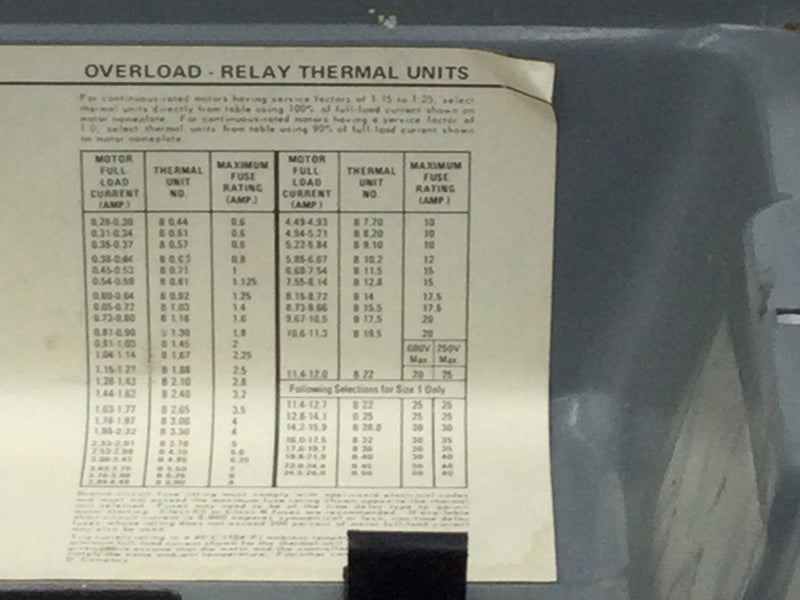 Square D 8536 Type SCG3 NEMA Size 1 120v Series A Coil 480v Overload Relay Contactor with CLASS 9999 SC22