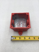 Wheelock WBB-R Weatherproof Back Box in Red