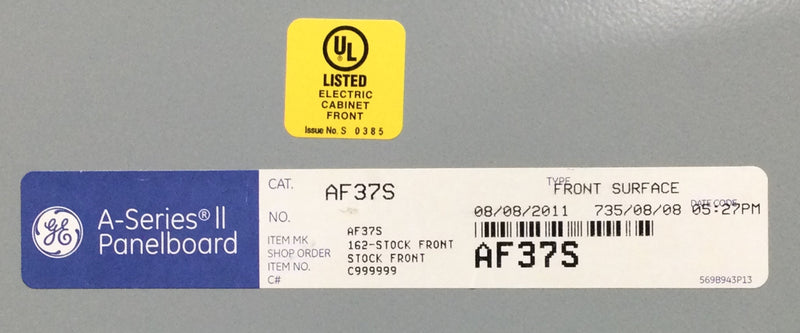 GE/General Electric AEF3421MBX 42 Space 125 Amp 3PH 277/480V Panelboar