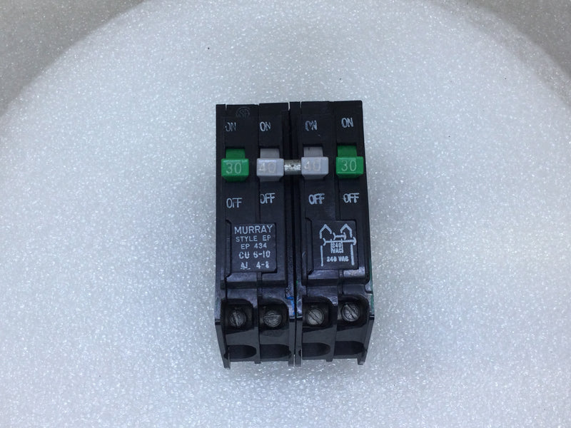 Murray EP434 30/40 Amp 2 Pole 120/240V Quad Circuit Breaker - Cosmetic Flaw