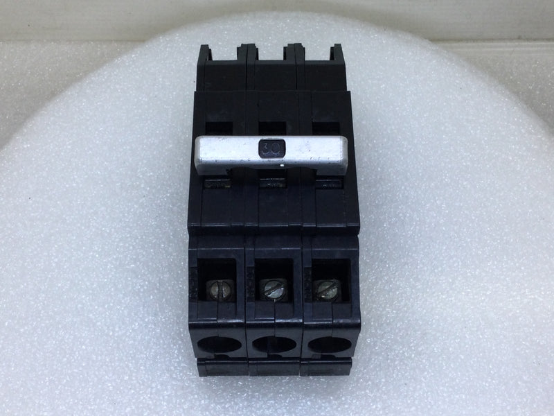 Zinsco/GTE/Sylvania QB243030 30 Amp 3 Pole 240V Circuit Breaker