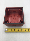 Wheelock IOB-R Weatherproof Back Box in Red