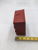 Wheelock IOB-R Weatherproof Back Box in Red