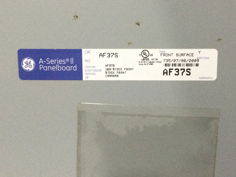 GE General Electric AF37S A Series Panelboard 37.5" x 20"