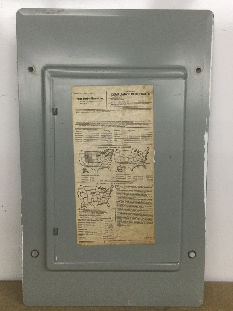 Crouse Hinds Panel Cover Only LC212MC-Combo-200 Amp Main 12/24 Space 120/240V 24 1/2" x 15 1/2"