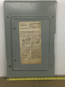 Crouse Hinds Panel Cover Only LC212MC-Combo-200 Amp Main 12/24 Space 120/240V 24 1/2" x 15 1/2"