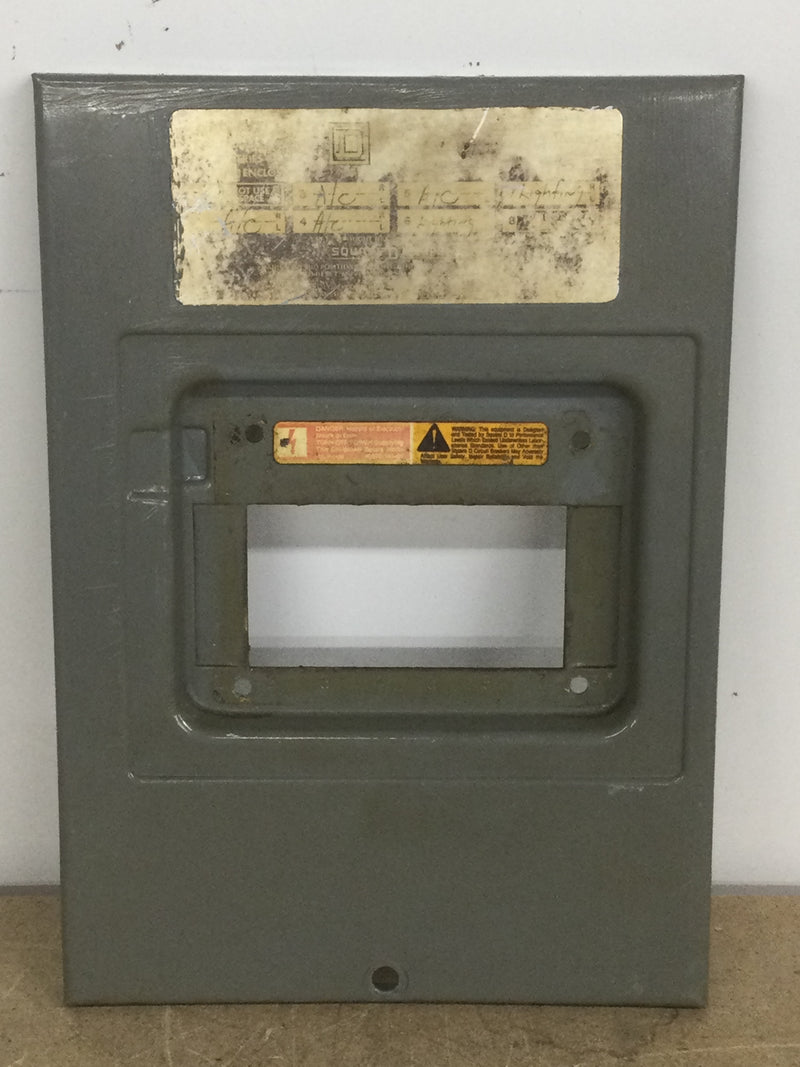 Square D QO6-12L100 100 Amp 8 Space 120/240V Dead Front Only 12 3/4" x 9"