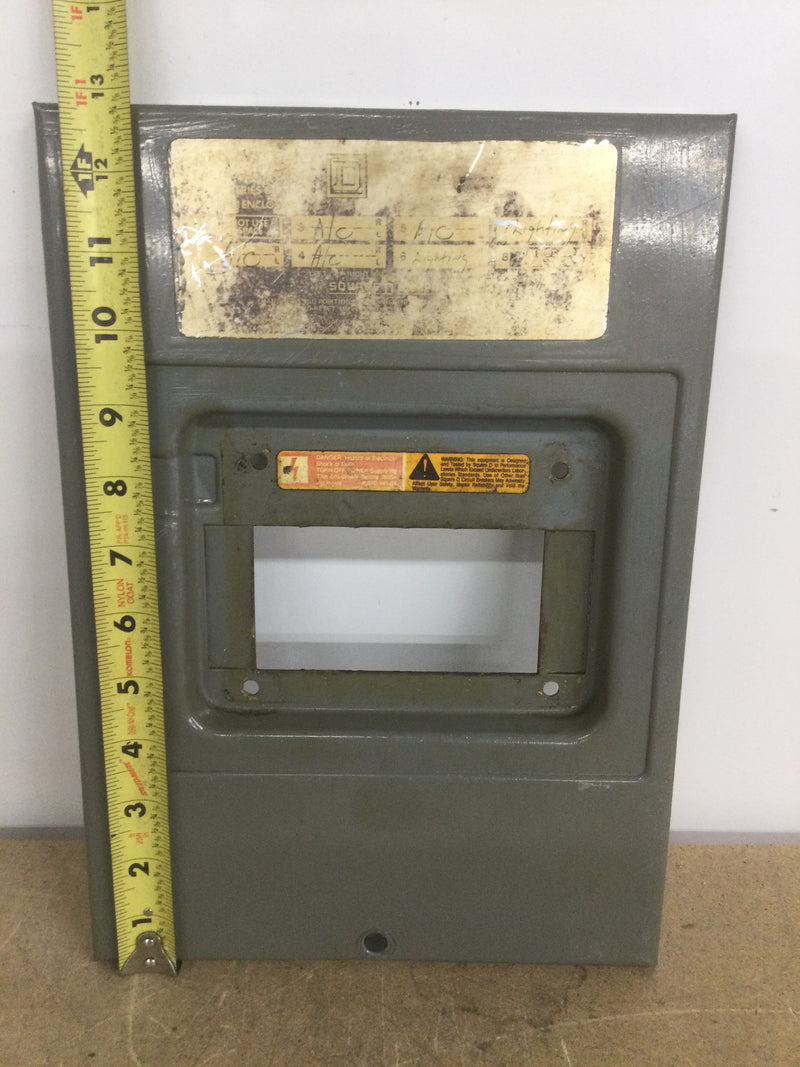 Square D QO6-12L100 100 Amp 8 Space 120/240V Dead Front Only 12 3/4" x 9"