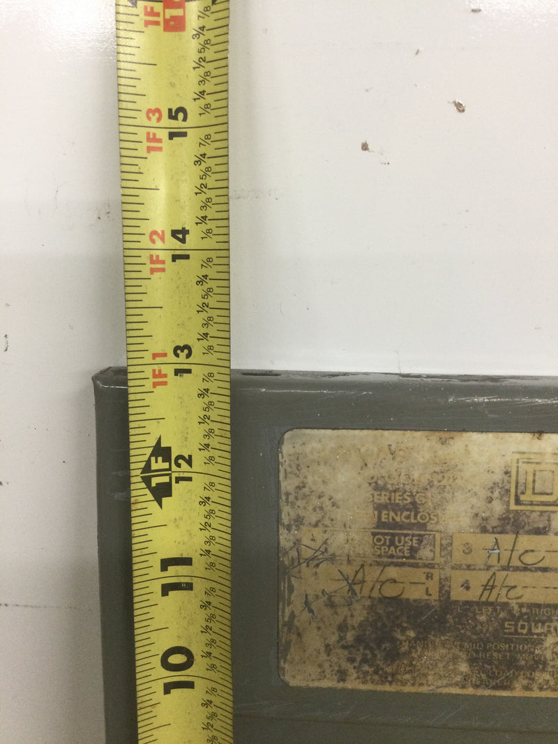 Square D QO6-12L100 100 Amp 8 Space 120/240V Dead Front Only 12 3/4" x 9"