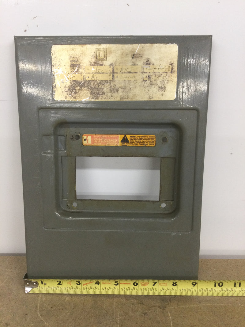 Square D QO6-12L100 100 Amp 8 Space 120/240V Dead Front Only 12 3/4" x 9"