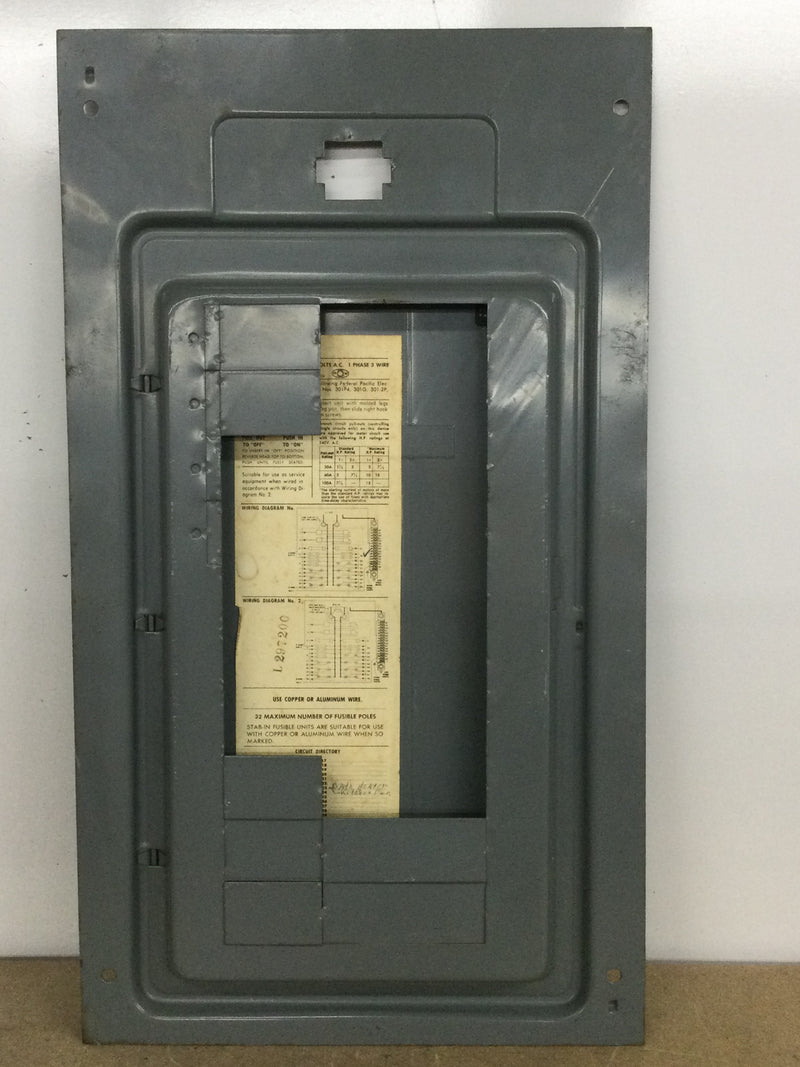 FPE X2008 200 Amp 32 Space 120/240V Cover/Door Only w/Main 24