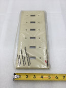 Cooper Wiring PJ6V 6 Gang Unbreakable Toggle Switch Plate in Ivory (Box of 10)