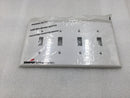Cooper Wiring PJ4W 4 Gang Unbreakable Toggle Switch Plate in White