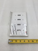 Cooper Wiring PJ4W 4 Gang Unbreakable Toggle Switch Plate in White