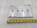 Cooper Wiring PJ4W 4 Gang Unbreakable Toggle Switch Plate in White