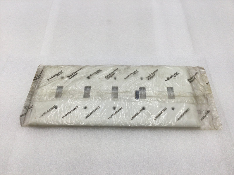 Pass & Seymour/Legrand TP5-W 5 Gang Toggle Switch Wall Plate in White