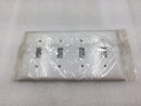 Pass & Seymour STA-KLEEN Series Plastic 4 Gang Toggle Switch Wall Plate in White