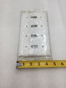 Pass & Seymour STA-KLEEN Series Plastic 4 Gang Toggle Switch Wall Plate in White