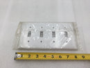 Pass & Seymour STA-KLEEN Series Plastic 4 Gang Toggle Switch Wall Plate in White