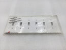 Cooper Wiring PJ6W 6 Gang Unbreakable Toggle Switch Plate in White (Box of 8)