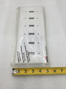 Cooper Wiring PJ6W 6 Gang Unbreakable Toggle Switch Plate in White (Box of 8)